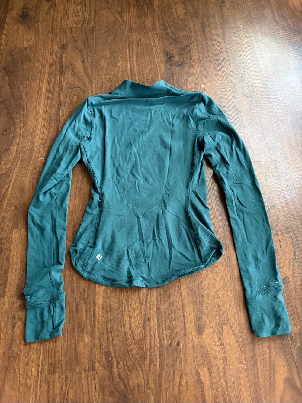 lululemon athletica Teal Long Sleeve Zip-Style Active Top